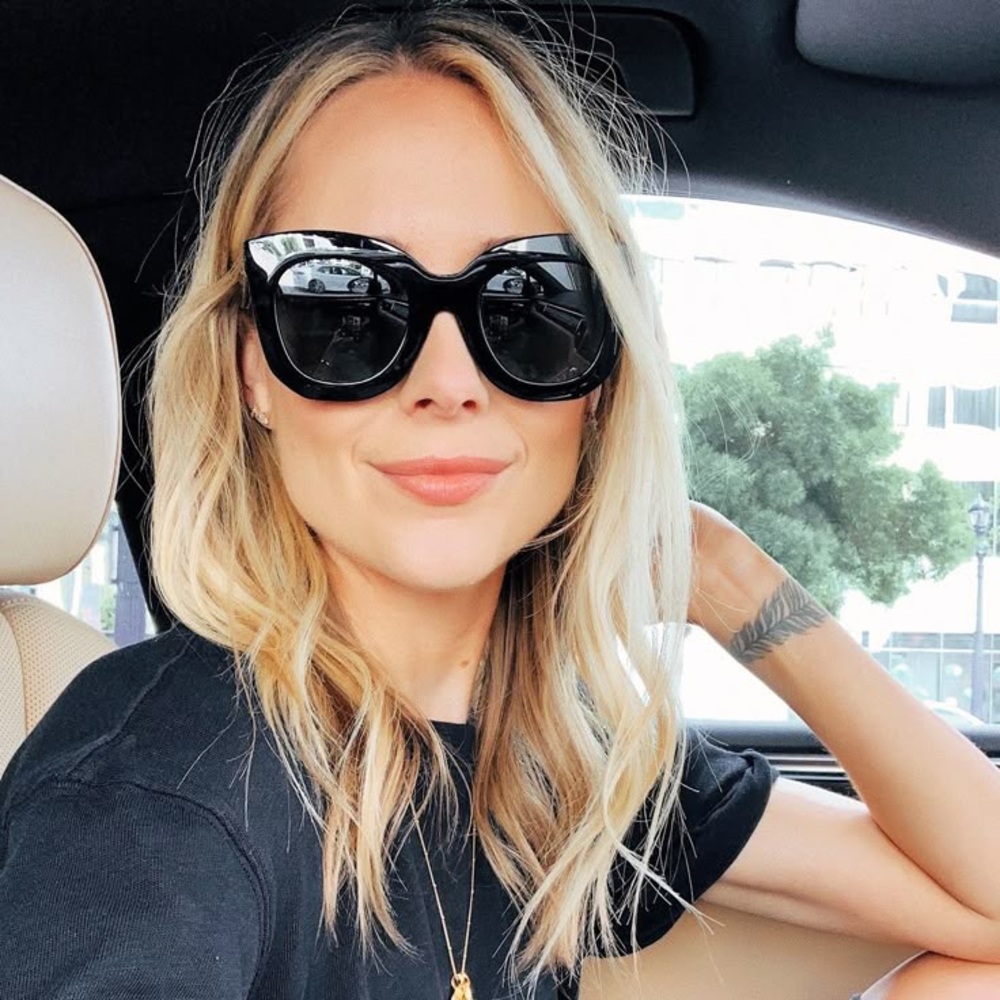 Celine Glossy Black Oversized Sunglasses